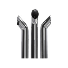 Stainless steel Chrome 5" Curved Exhaust Stack